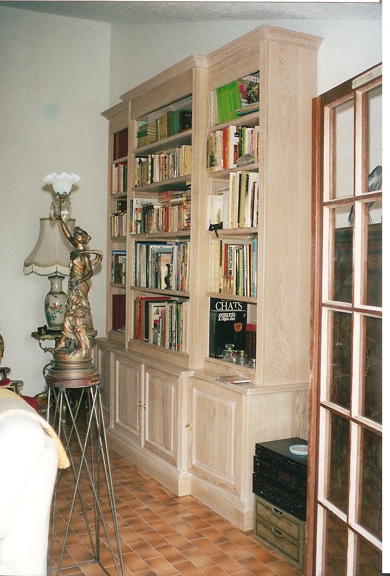 bibliothèque en chêne massif